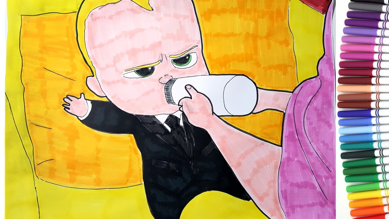 THE BOSS BABY Janice Templeton Feeds Boss Baby Coloring Pages Book Video for Kids