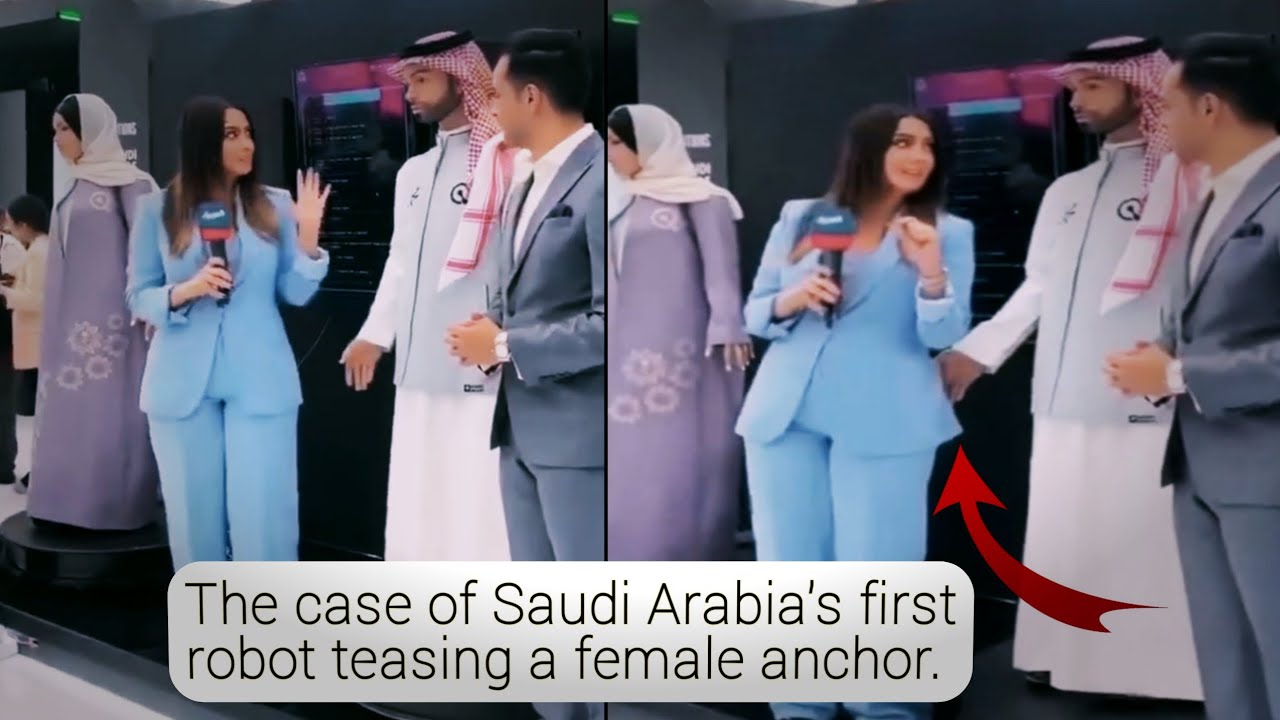 The case of Saudi Arabia's first robot teasing a female anchor.