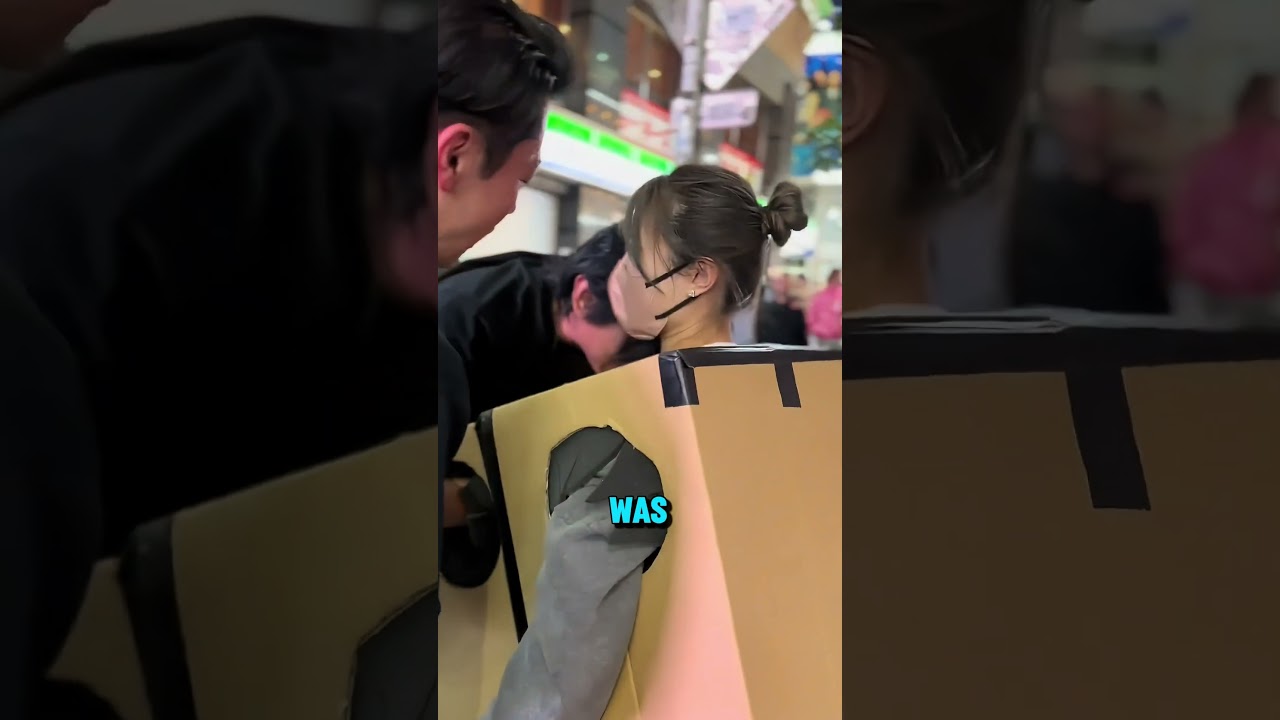 The Crazy Japanese Girls Box Challenge! #games #japanese  #challenge #shorts #viralvideo #physics