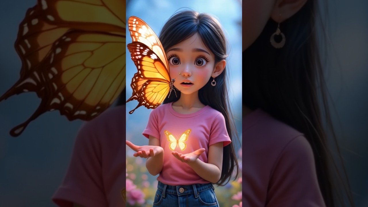 The Girl Who Turned into a Butterfly - #shorts #cartoonstories