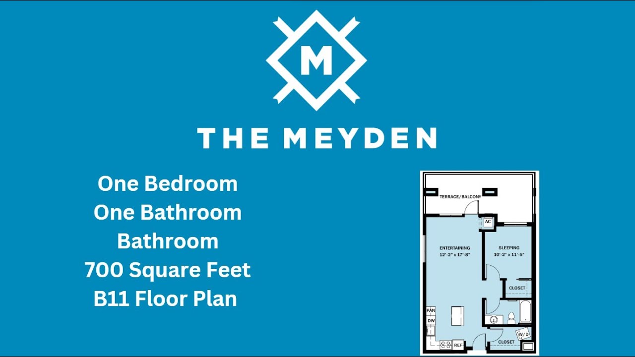 The Meyden Bellevue 1 Bedroom- B11 Floorplan
