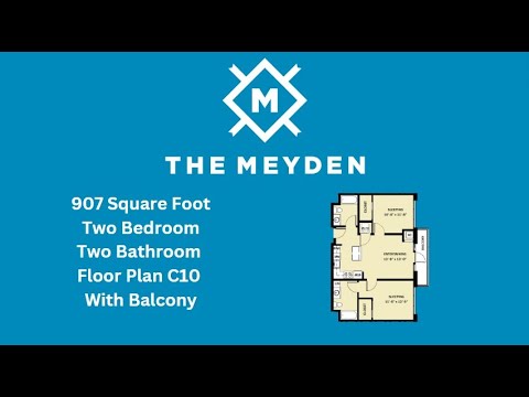 The Meyden Bellevue 2 Bedroom 2 Bathroom Apartment- C10 Floorplan