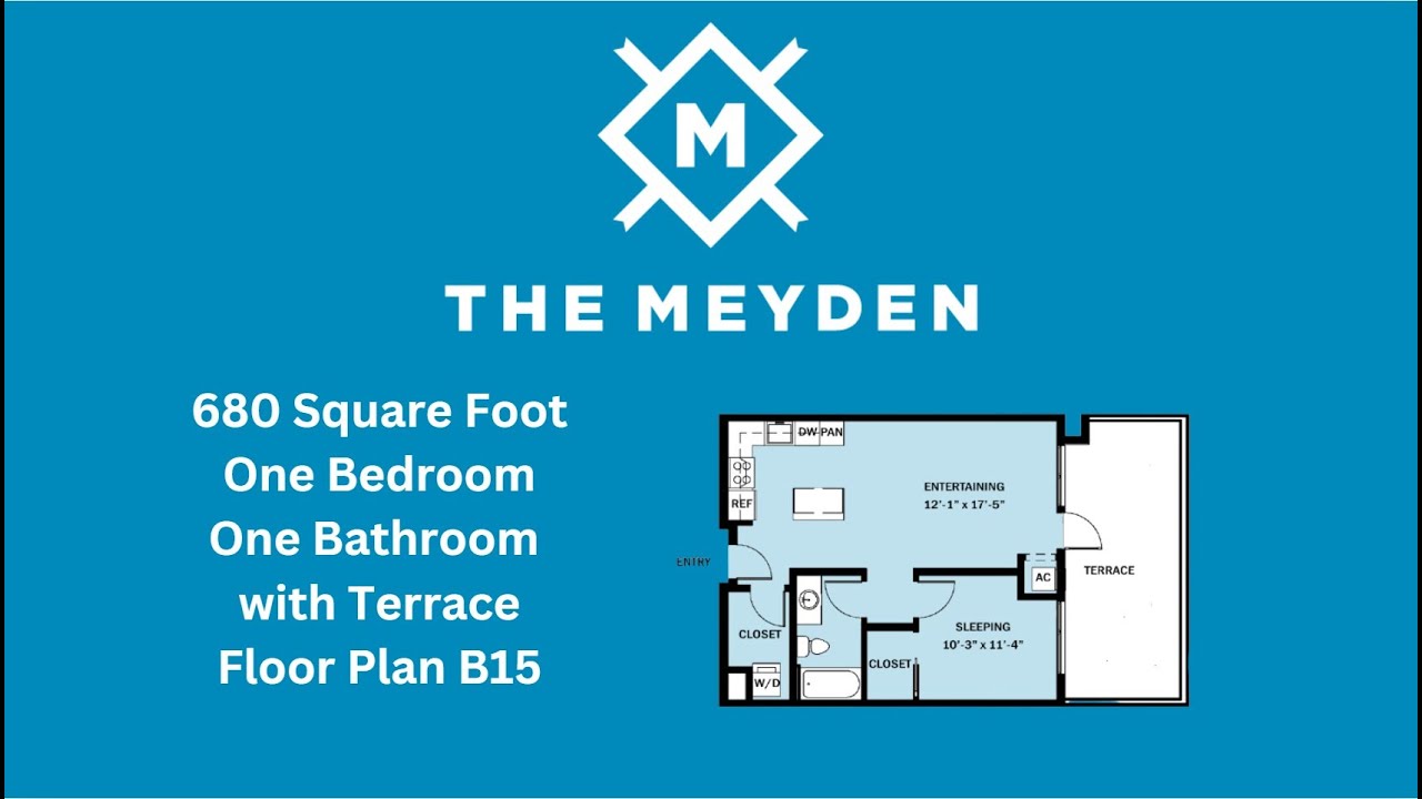 The Meyden Bellevue One Bedroom One Bathroom Apartment- B15 Floorplan