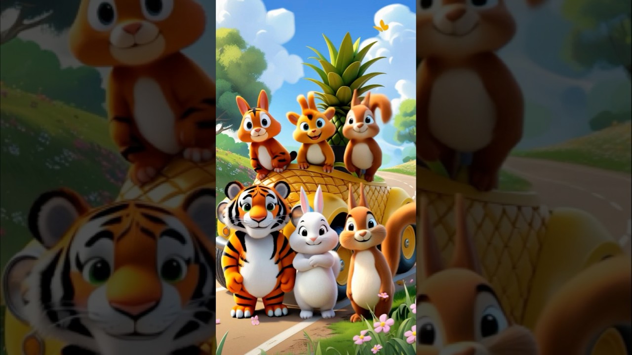 The Pineapple Road Trip 🍍 | Tiger, Bunny & Squirrel’s Fun Adventure #bibobintv #cartoon #disney