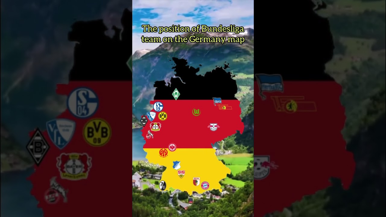 The position of Bundesliga teams on the Germany map #shorts #football #geography