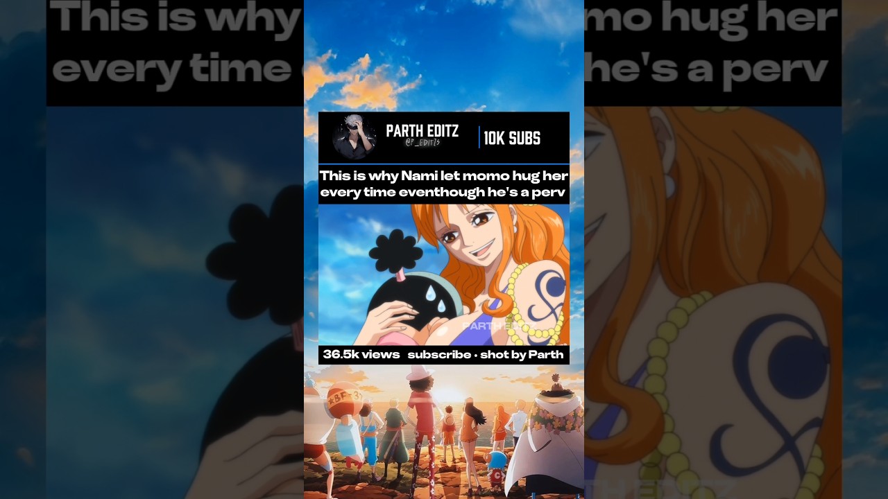 The reason why Nami let momo to hug her 💀 #nami #catburglar #onepiece