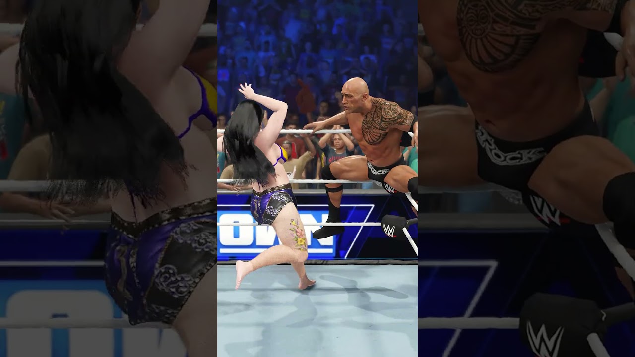 The Rock vs Indian Female 🇮🇳 WWE Smackdown Highlights Today