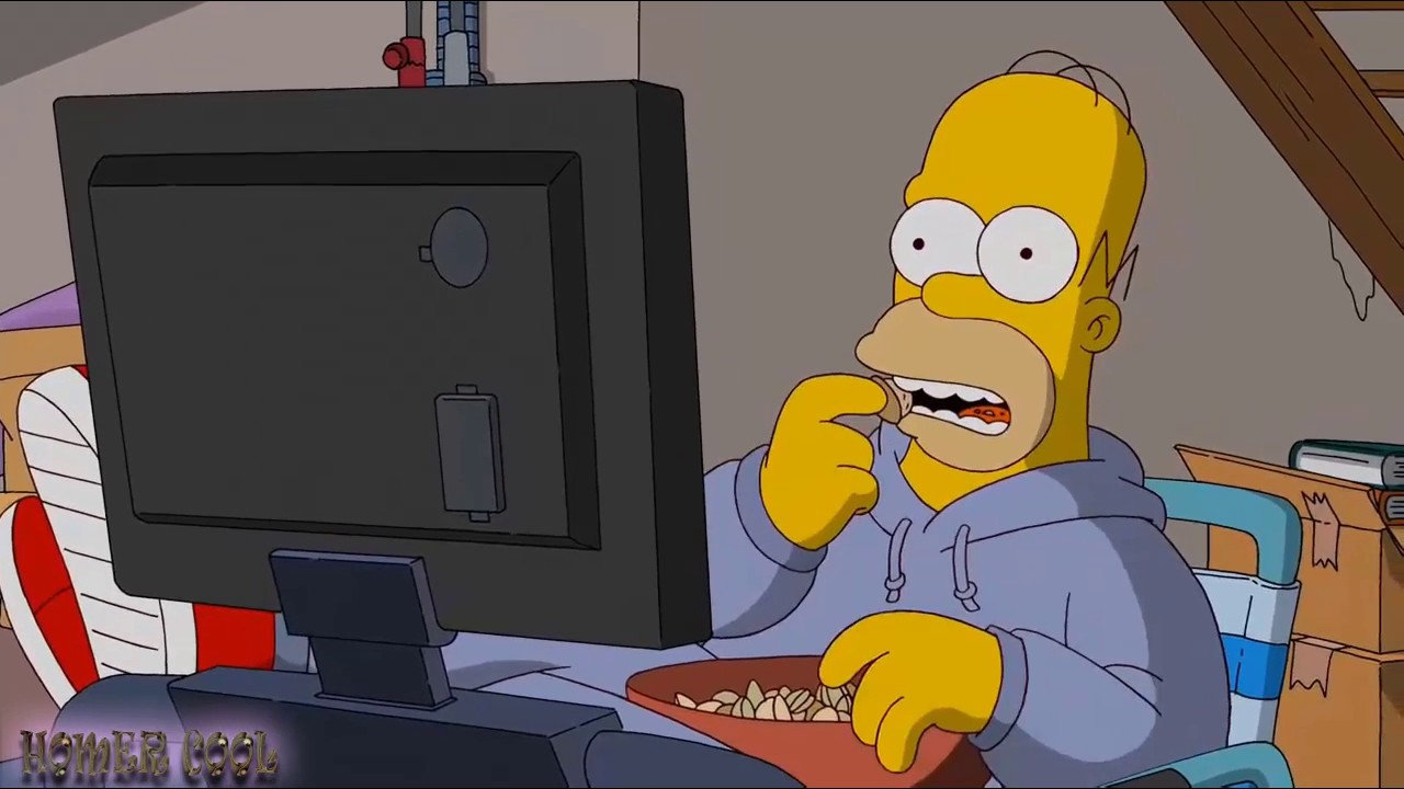 The Simpsons - Homer Lives Just To Eat And Watch Movies!