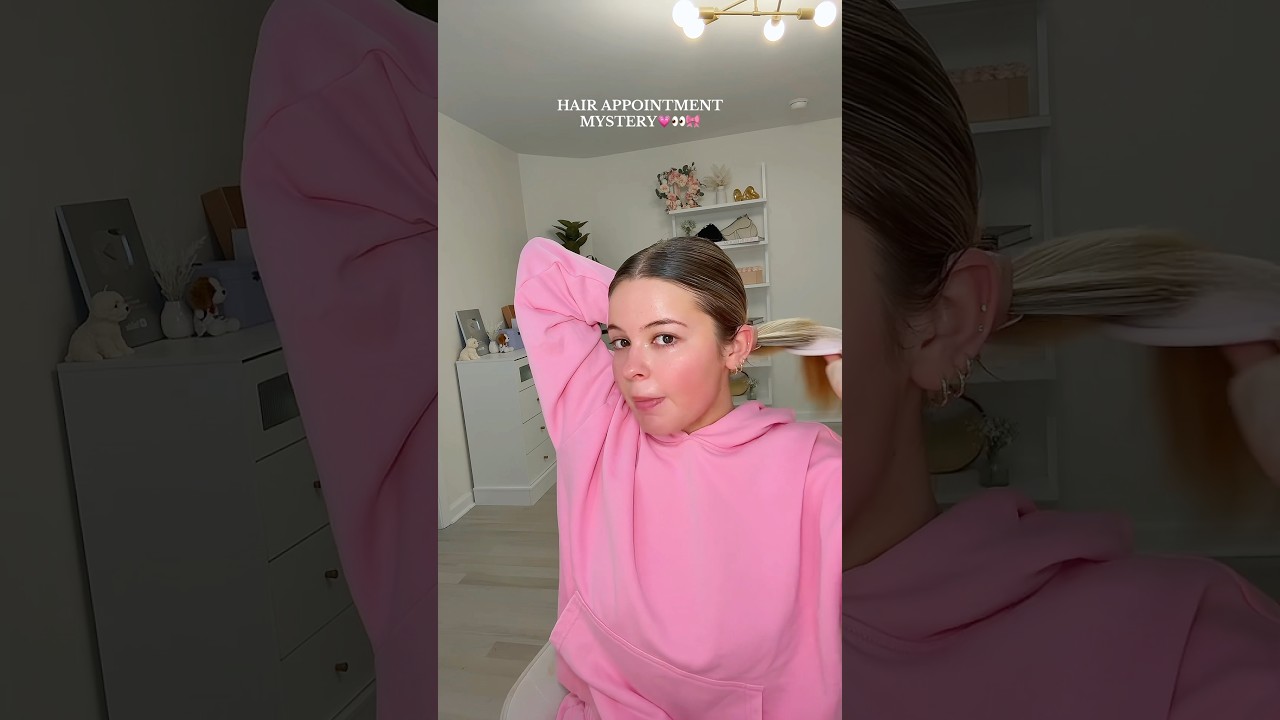 the suspense!!!🫠👏🏼🤭💖🎀 #grwm #hair #blonde #brunettehair