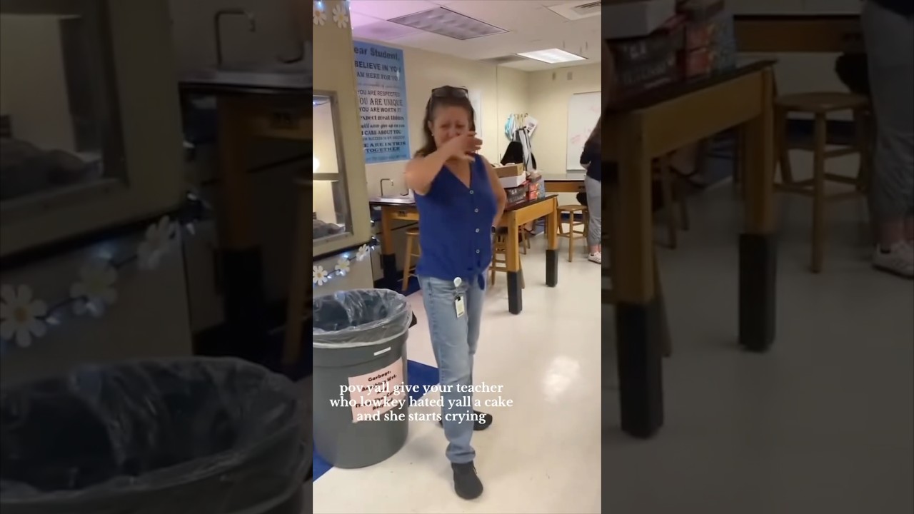 They made their teacher cry on the last day of school 😱