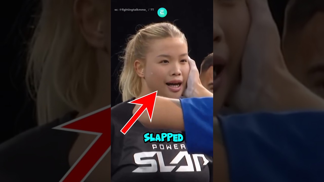 This girl got slapped so hard, her face looked completely different! Sc: @fightingtalkmma_ / TT