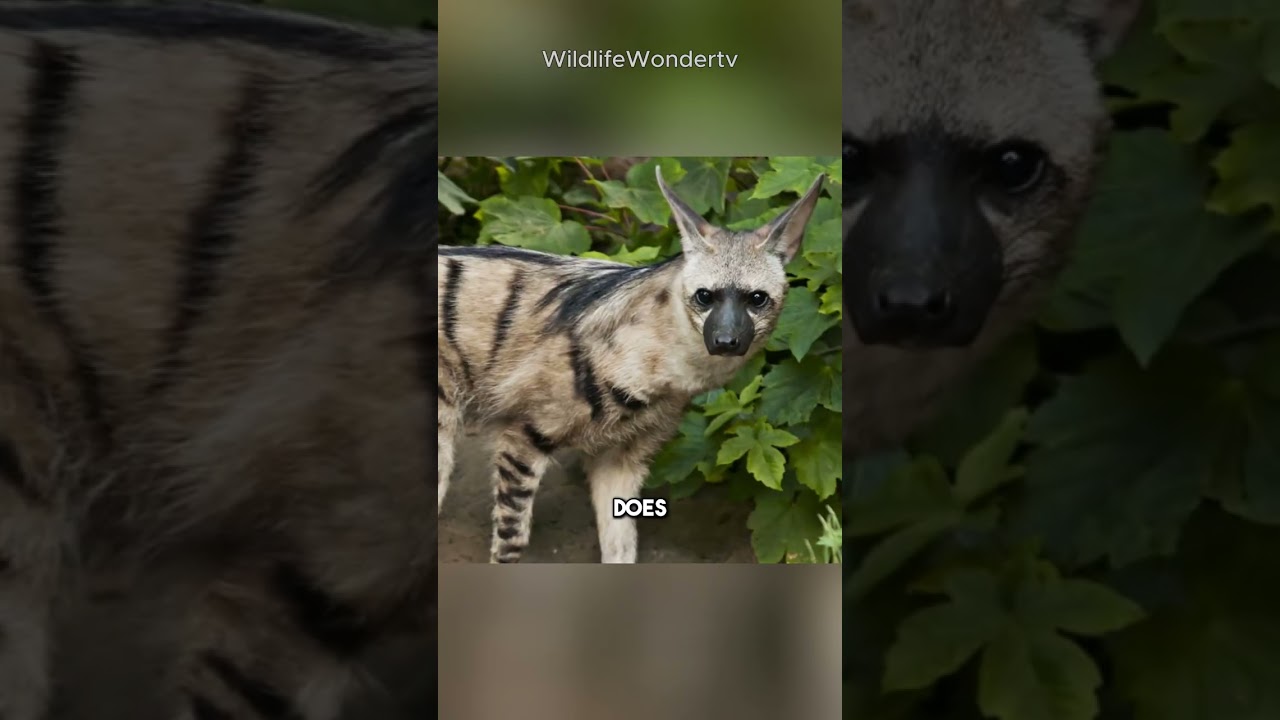 This “Hyena” Doesn’t Hunt—It Eats 300,000 Termites a Night! 😱 Aardwolf