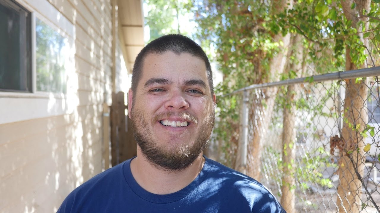 Thomas lives in a homeless shelter with his wife and four daughters.