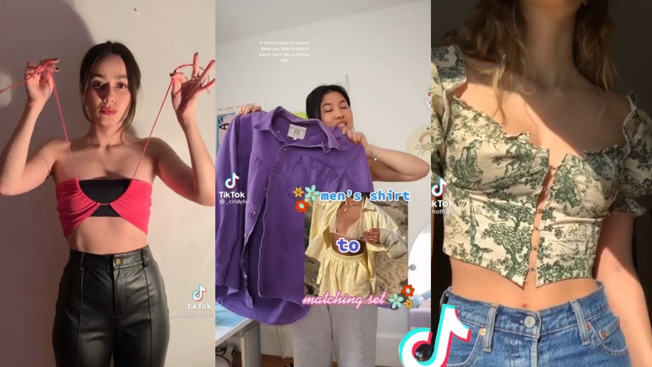 thrift flip DIY crafts upcycling tik tok compilation