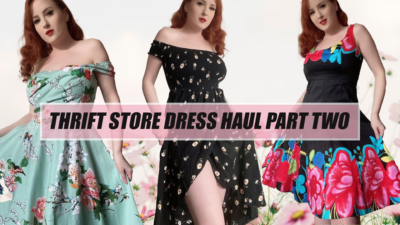 Thrift Shop Dresses Haul & Try-On