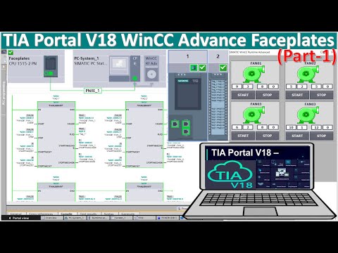 TIA Portal V18 WinCC Advanced how to create faceplate, UDT, FBD, DB of PLC S7-1500 tutorial Part1.