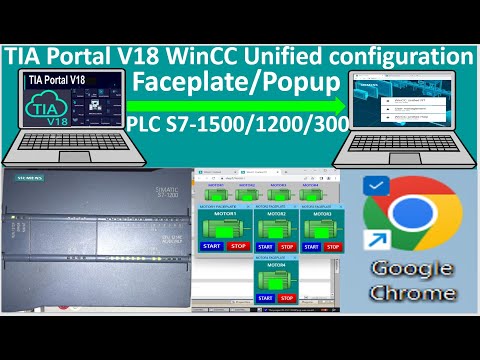 TIA Portal V18| WinCC Unified V18 connect with PLC S7-1200| Popup screen configuration and control