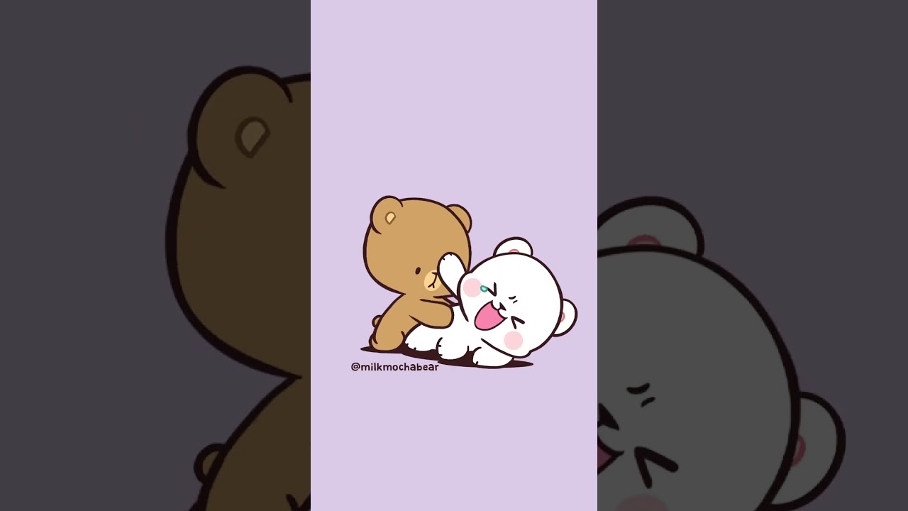 Tickle attack 😆 #shorts #milkmocha #milkandmocha #milkmochabear #bears #animation #cuteanimation