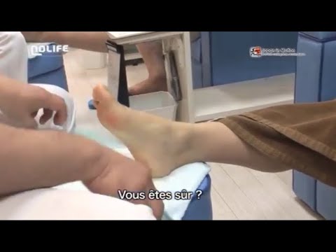 Ticklish feet massage in Japanese TV show