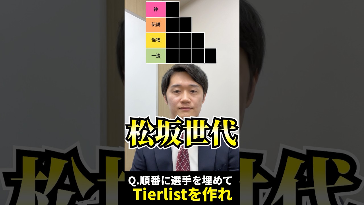 プロ野球tierを作ろう #tierlist #松坂世代 #松坂大輔 #和田毅 #森本稀哲