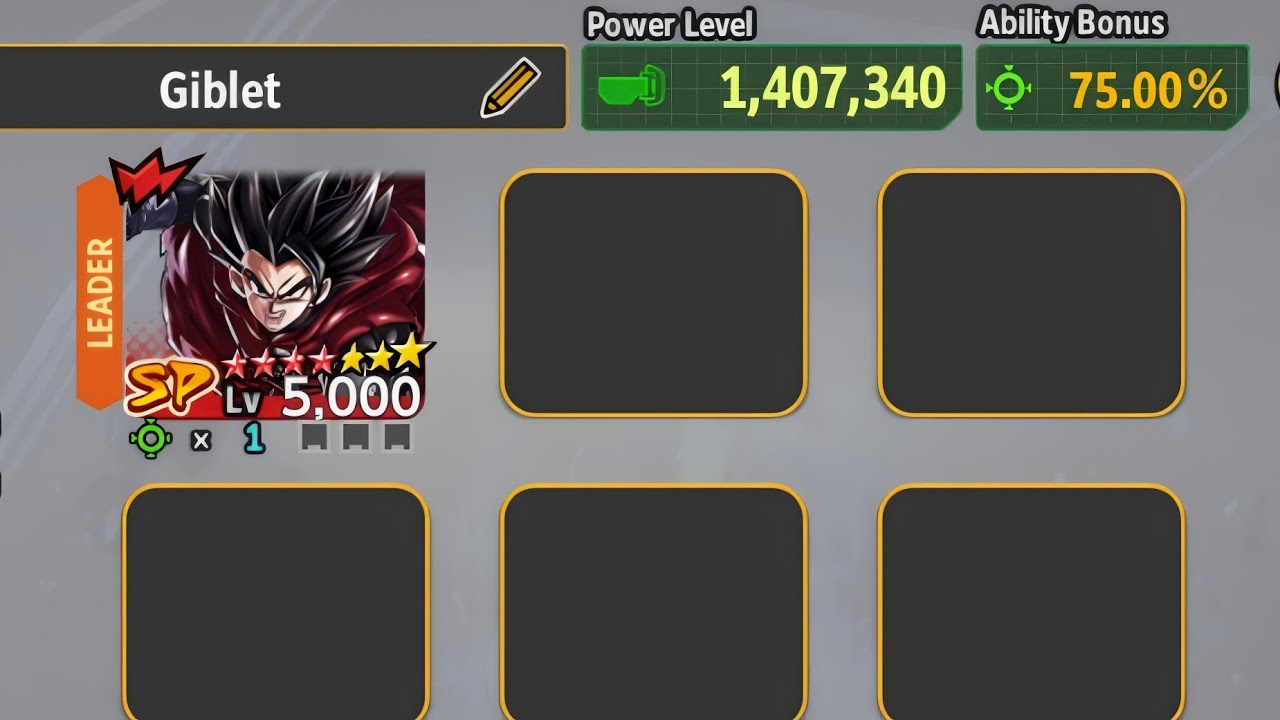 (Tier-A) Boost For 1st Ever Dark Character Giblet Dragon Ball Legends |