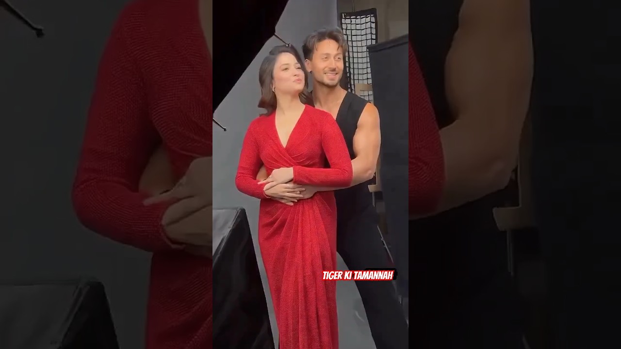 Tiger and Tamanna Bhatia hot photo shoot scene #tigershroff #tamannaahbhatia #shorts #hot