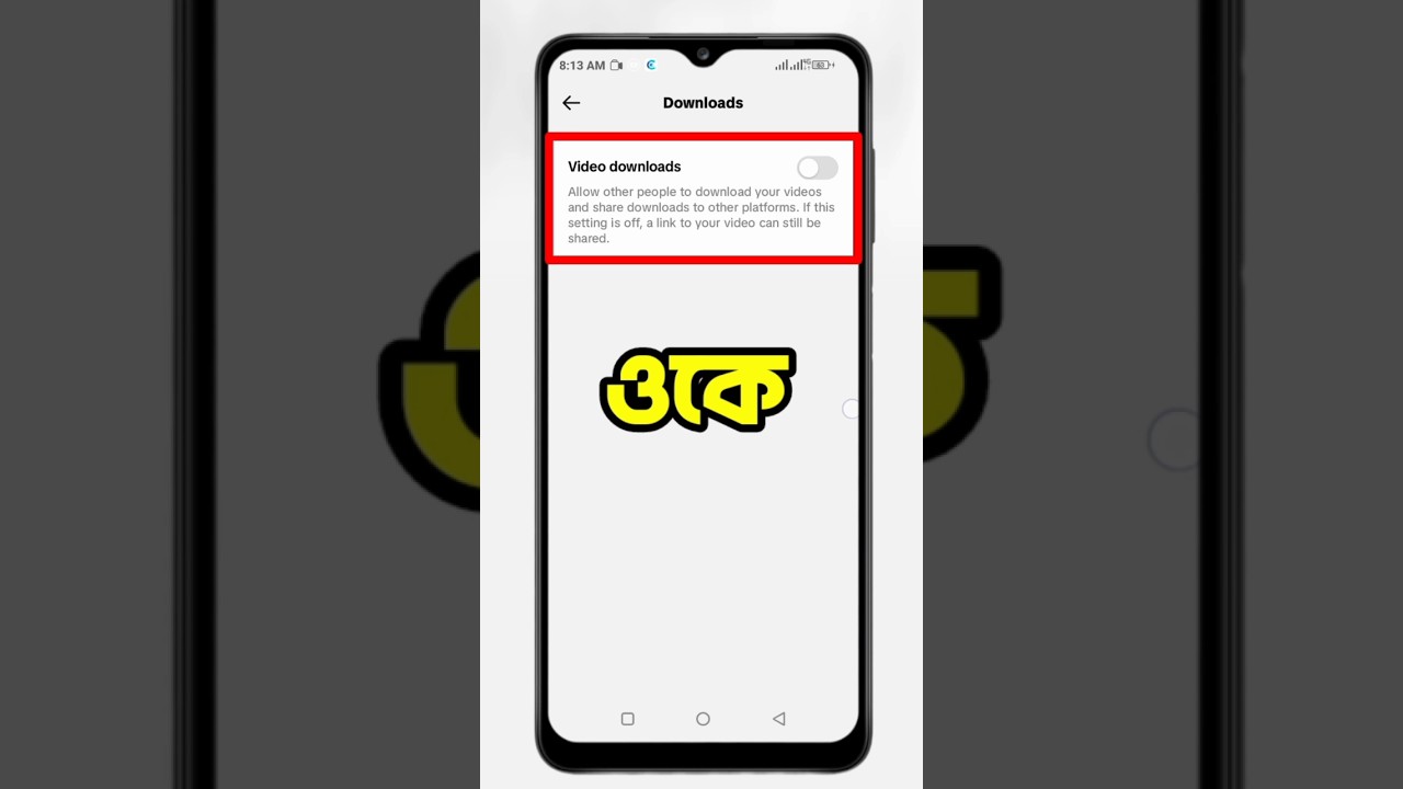 TikTok video download off ||