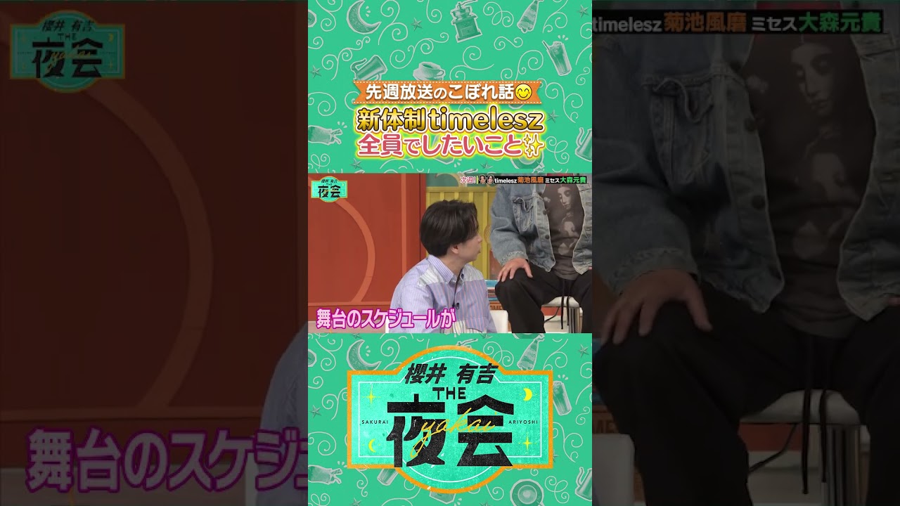先週放送のこぼれ話⭐新体制timelesz全員でしたいこと✨