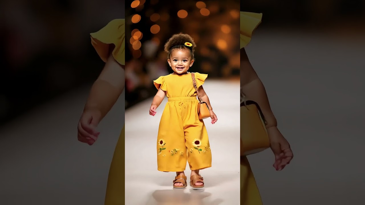 Tiny Model, BIG Personality! 😍 Watch That Walk! 👶🔥