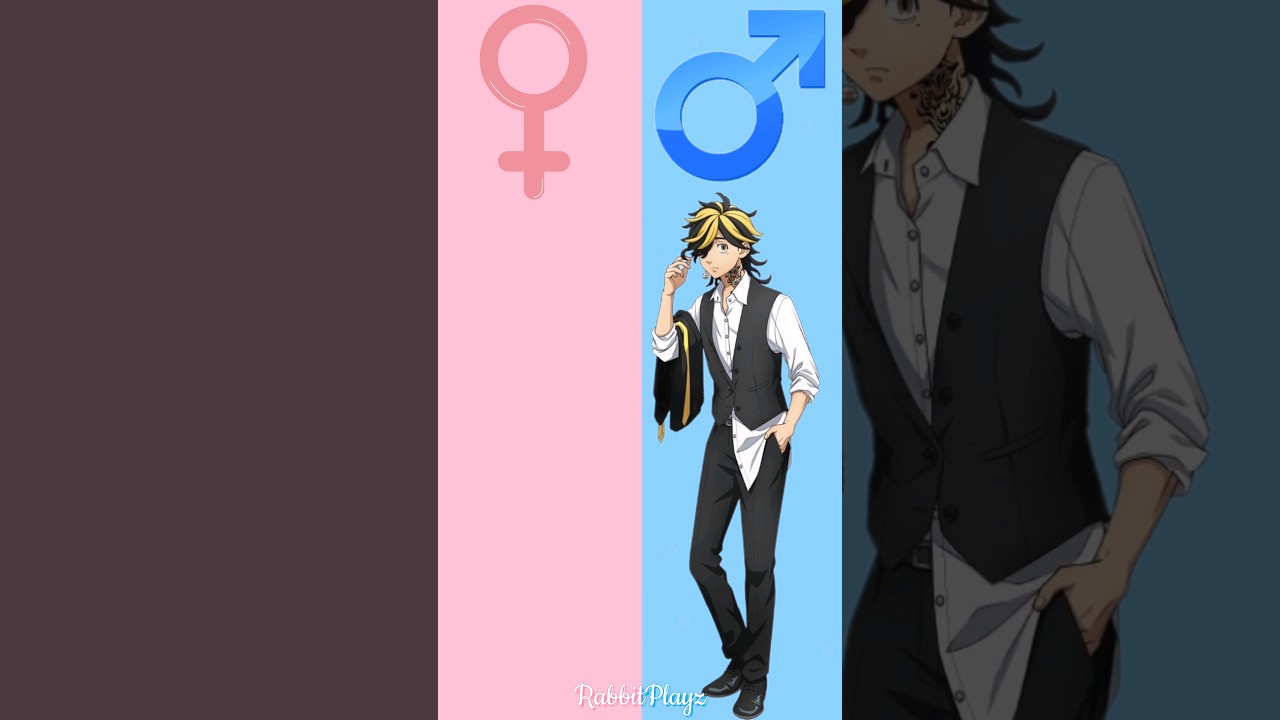 TOKYO REVENGERS💫⚔️❤️‍🔥CHARACTERS👩🏻‍🦰🙎🏻‍♂️GENDER♥️SWAP [[ BOYS 🔀 GIRLS ]]💕4K EDIT🔥💫Rabbitplayz