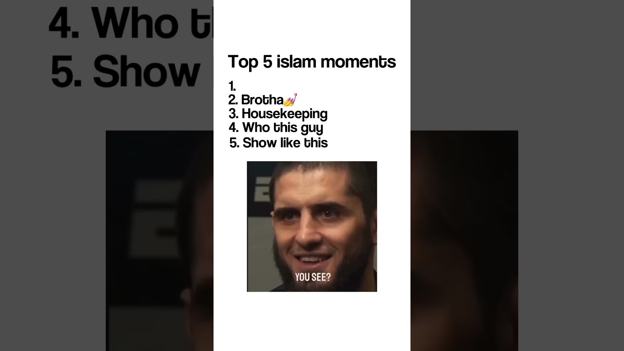 Top 5 Funniest Moments of Islam Makhachev