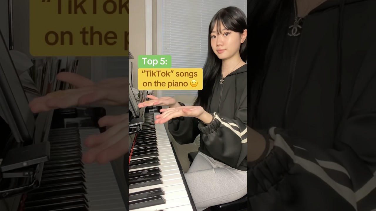 Top 5 TIKTOK SONGS on the piano 😵‍💫 #piano #fyp #tiktok #top5 #shorts #music