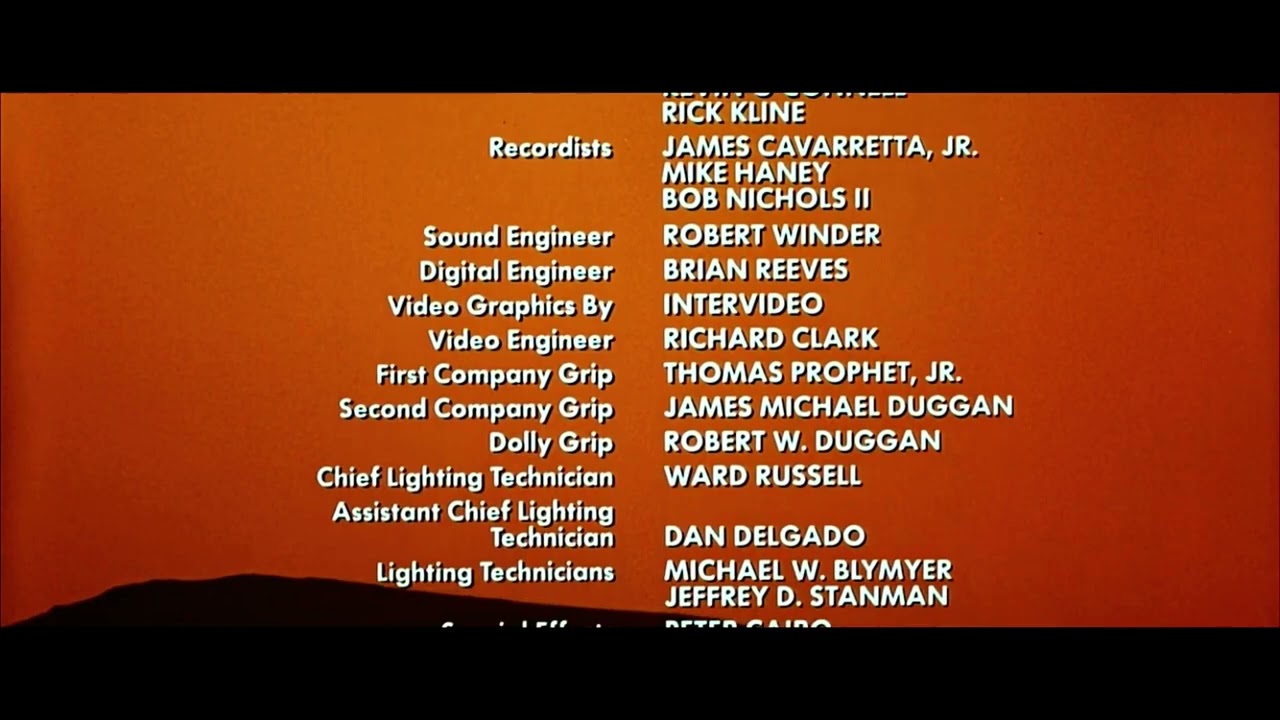 Top Gun (1986) end credits