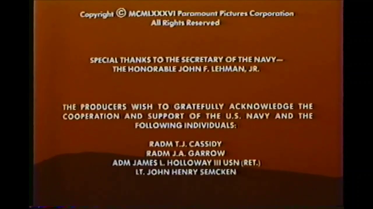 Top Gun End Credits
