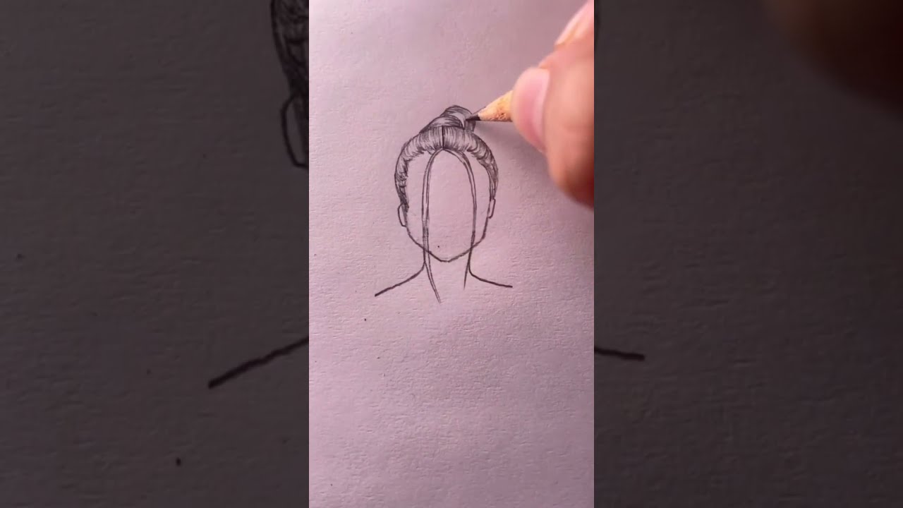 Topuzlu kız çizimi (güzel kız çizimi)