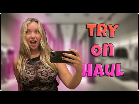 Transparent Try-On Haul: Black Lace Top & Fitted Dress Styles [4K]