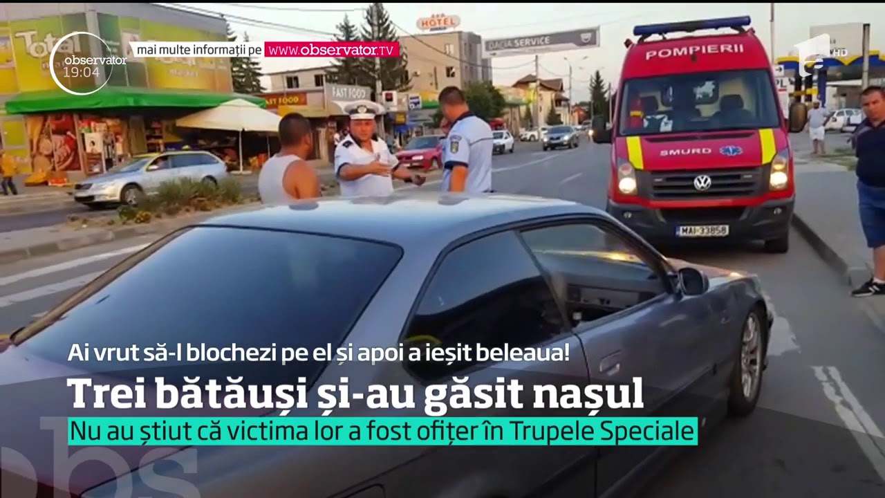 Trei indivizi puşi pe scandal l-au şicanat în trafic pe un motociclist