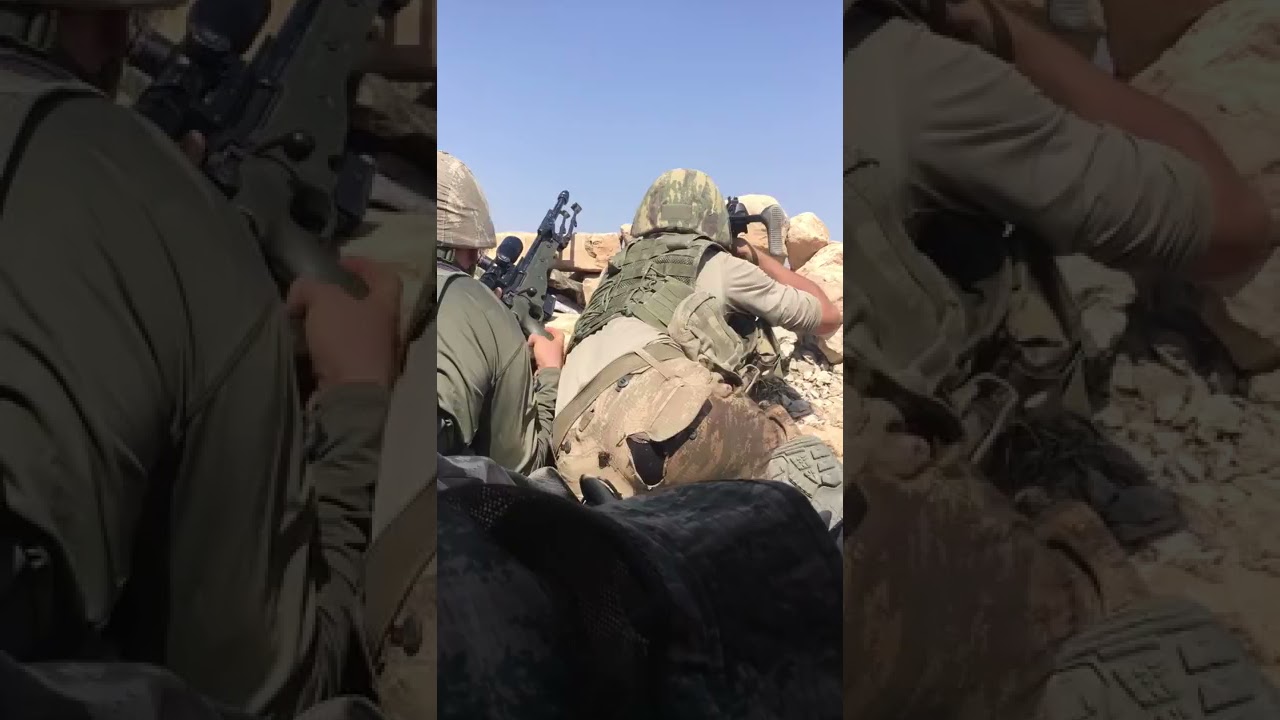 Türk askeri çatışma anı mevzi görüntüleri üs bölgesi