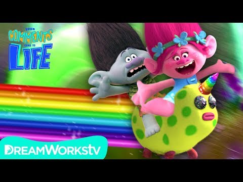 TROLLS: Poppy Gets a UNICORN And Makes Branch Ride It! | YOUR COMMENTS COME TO LIFE