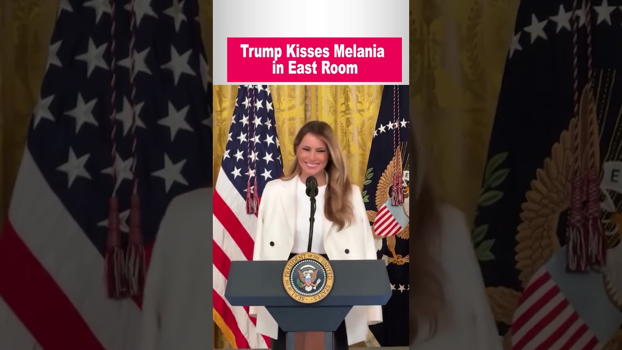 Trump and Melania’s Kiss in White House