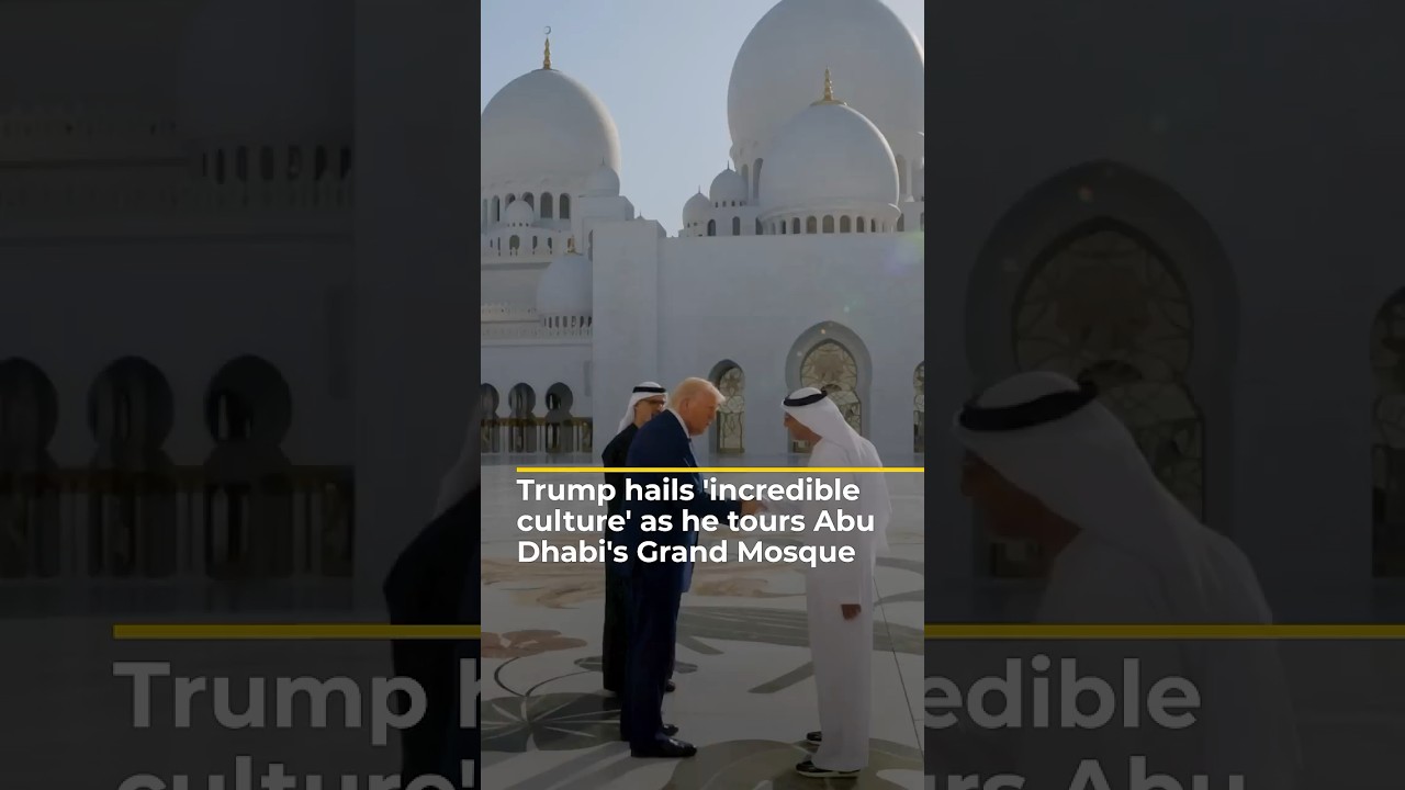 Trump hails 'incredible culture' as he tours Abu Dhabi's Grand Mosque | AJ #shorts