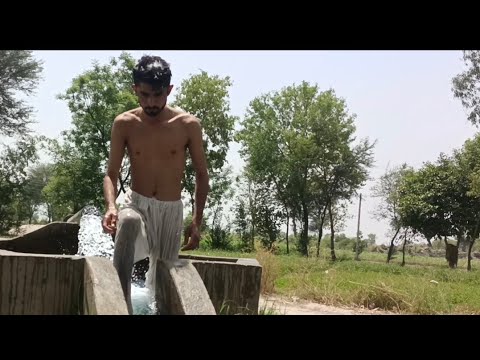Tubewell swimming pool desi village tubewell bathing