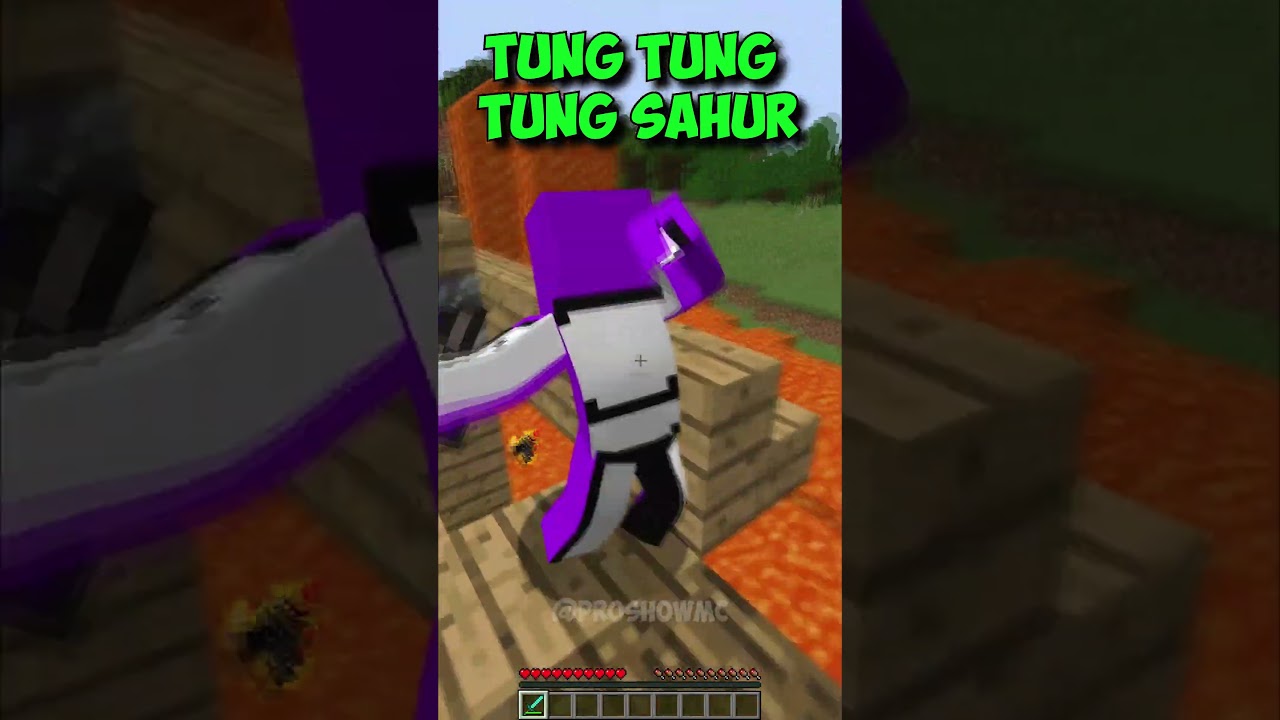 TUNG TUNG TUNG SAHUR vs DREAM: Minecraft Manhunt #shorts