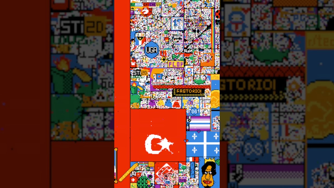 Turkish flag on r/place 2023