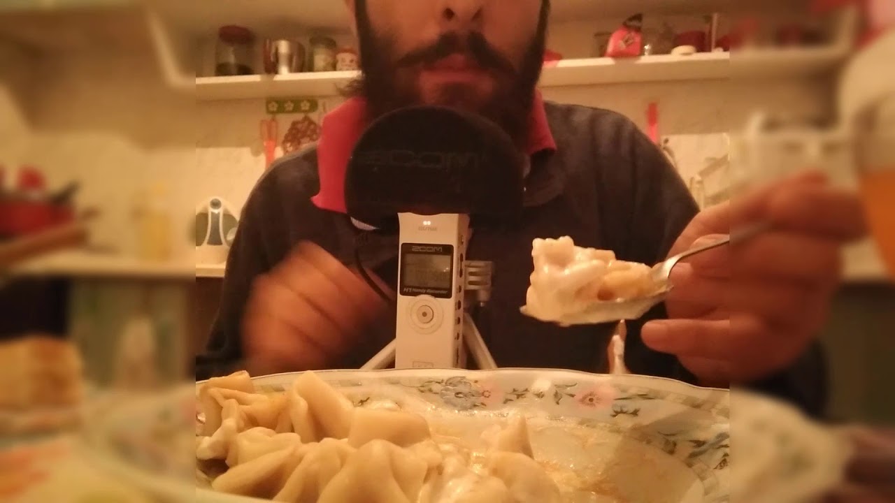 Turkish Ravioli Eating (Asmr mukbang)