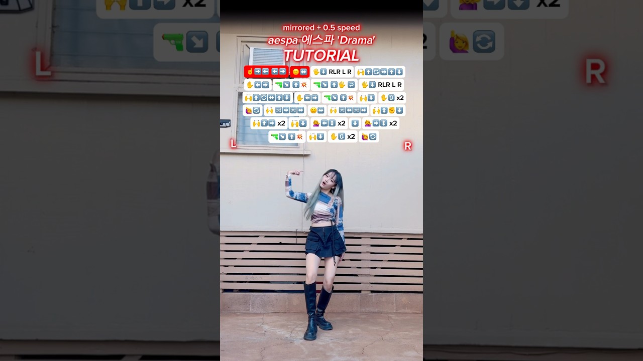 [TUTORIAL] aespa 에스파 'Drama' dance cover ♡ #aespa #drama #kpop