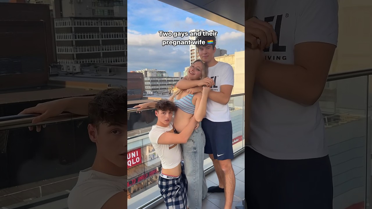 Two GAYS🏳️‍🌈 and their PREGNANT wife‼️🤰😱 @svandyloveshorts #pregnant #pregnancy #boyfriend