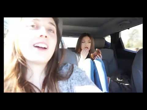 Two girl car foot