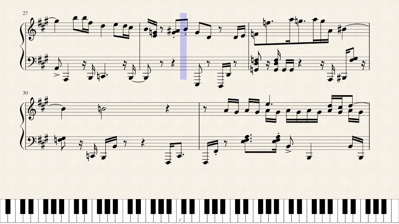 Two Stone Rings | The Cat Lady OST | Piano Sheet Music