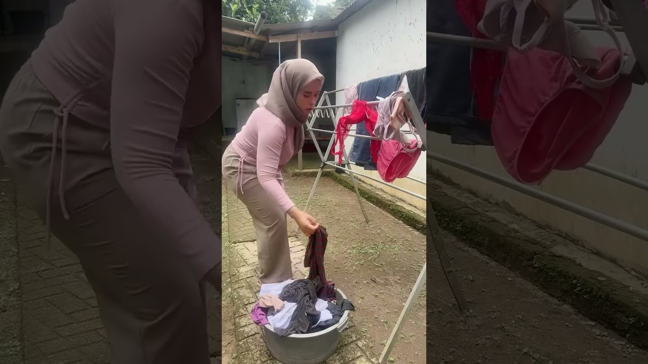 Udah lama gak ngonten jemur pakaian 🤭😁